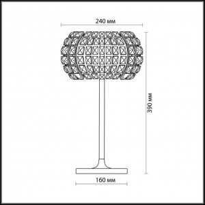 Настольная лампа ODEON LIGHT CRISTA 1606/3T