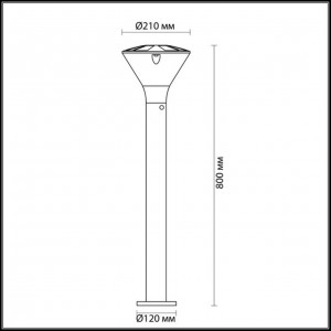 Уличный светильник 80 см ODEON LIGHT LENAR 4046/1F